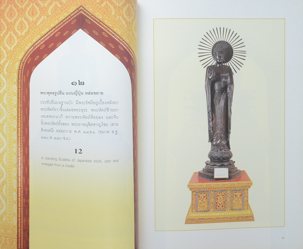 พระพุทธรูปที่พระระเบียงพระอุโบสถ วัดเบญจมบพิตรดุสิตวนาราม (ภาษาไทย-อังกฤษ)