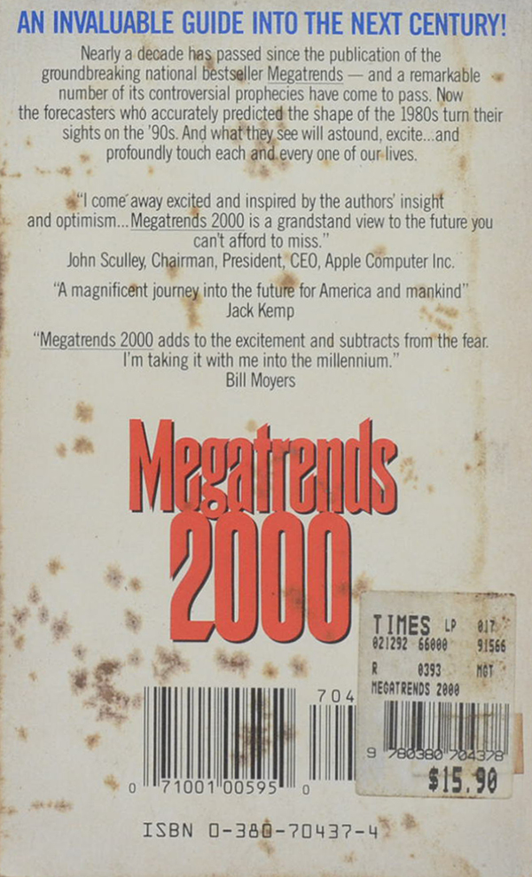 Megatrends 2000 Tne New Firections Ror the 1990’s (เล่มเล็ก)