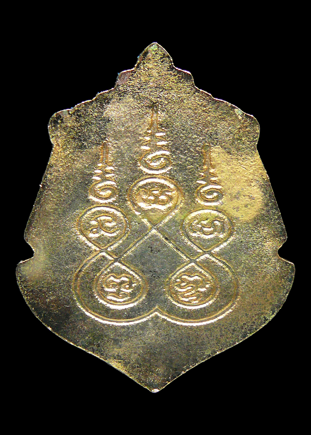 เหรียญหลวงพ่อโสธร กะไหล่ทอง ลงยาสีน้ำตาล พร้อมตลับเดิม