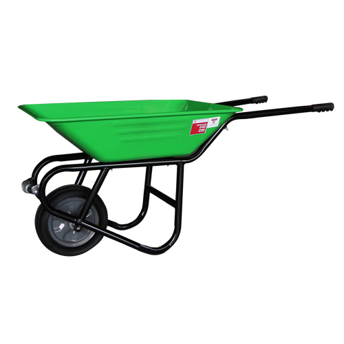 MARTON รถเข็นปูนล้อเดี่ยวโครงเชื่อม ล้อยางตัน สีเขียว จุ 65L