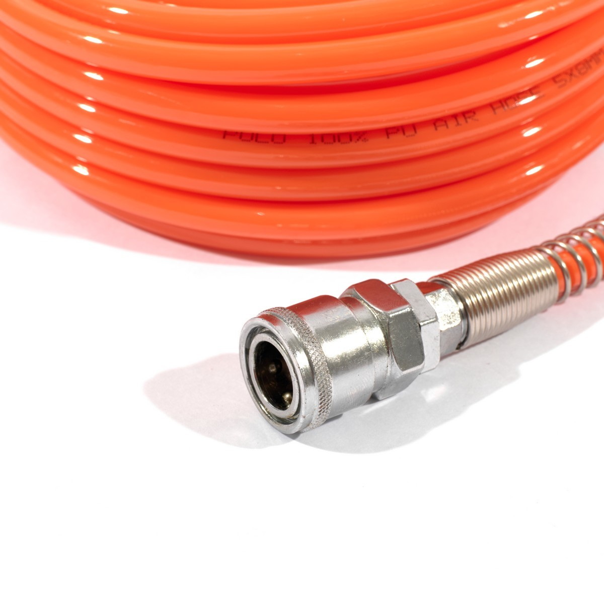 POLO สายลมตรง PU 5x8mm ยาว 10,15,20m แรงดันสูงสุด 10Bar