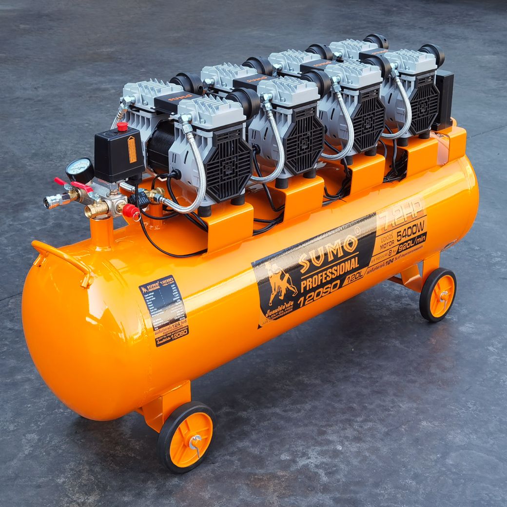 SUMO 120SO ปั๊มลมไร้น้ำมัน 120L 7.2HP/220V