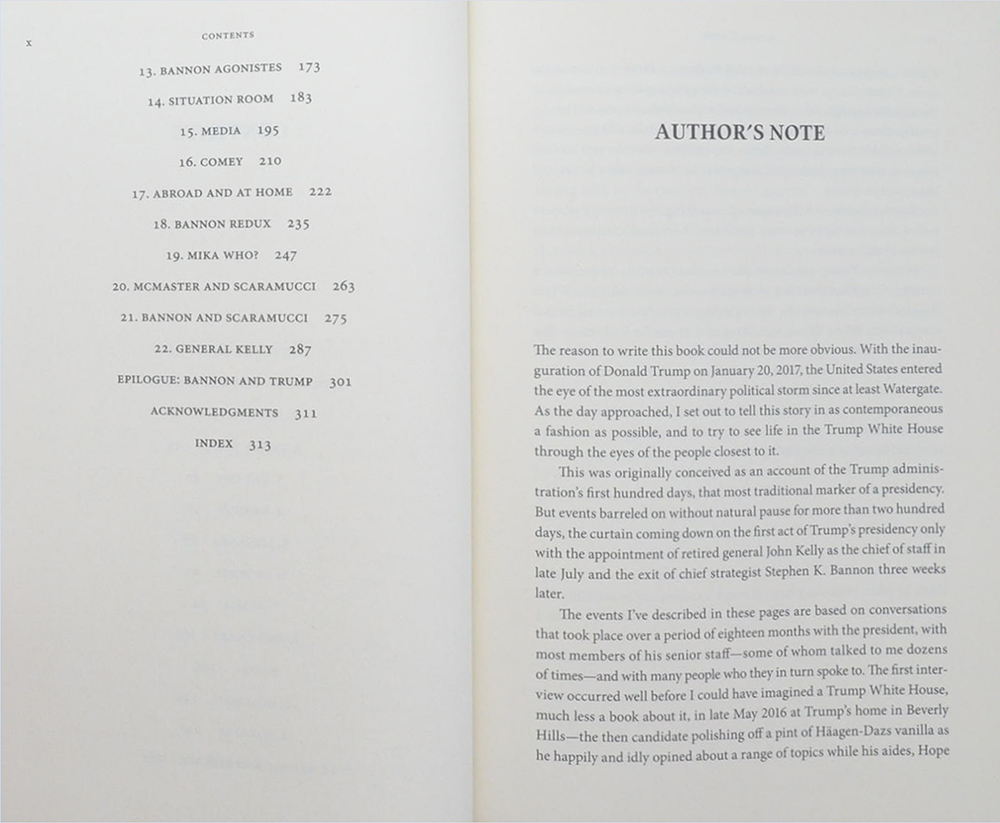 FIRE AND FURY INSIDE THE TRUMP WHITE HOUSE