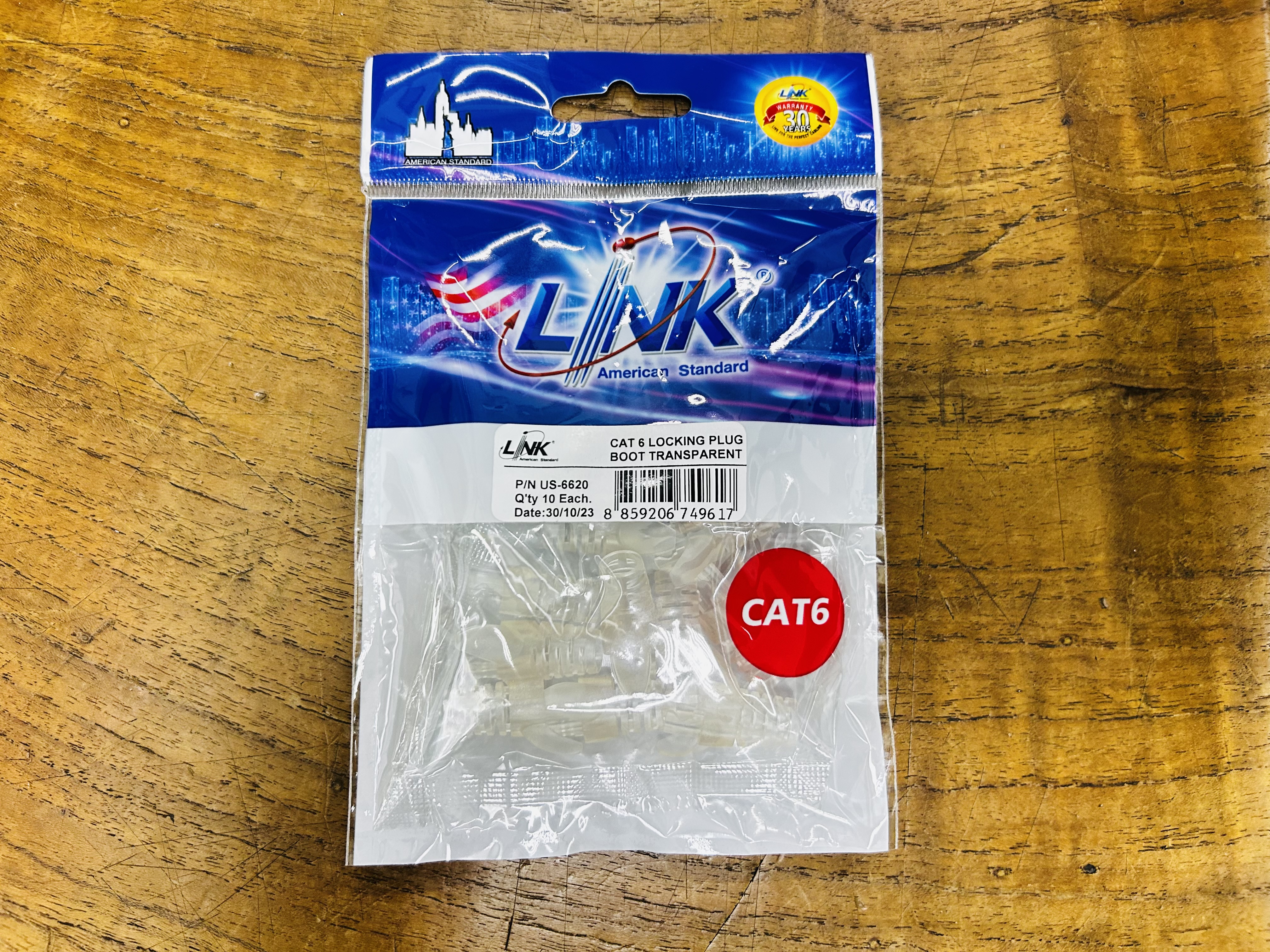 US-6620 Cat6 Locking Plug Boot Transparent