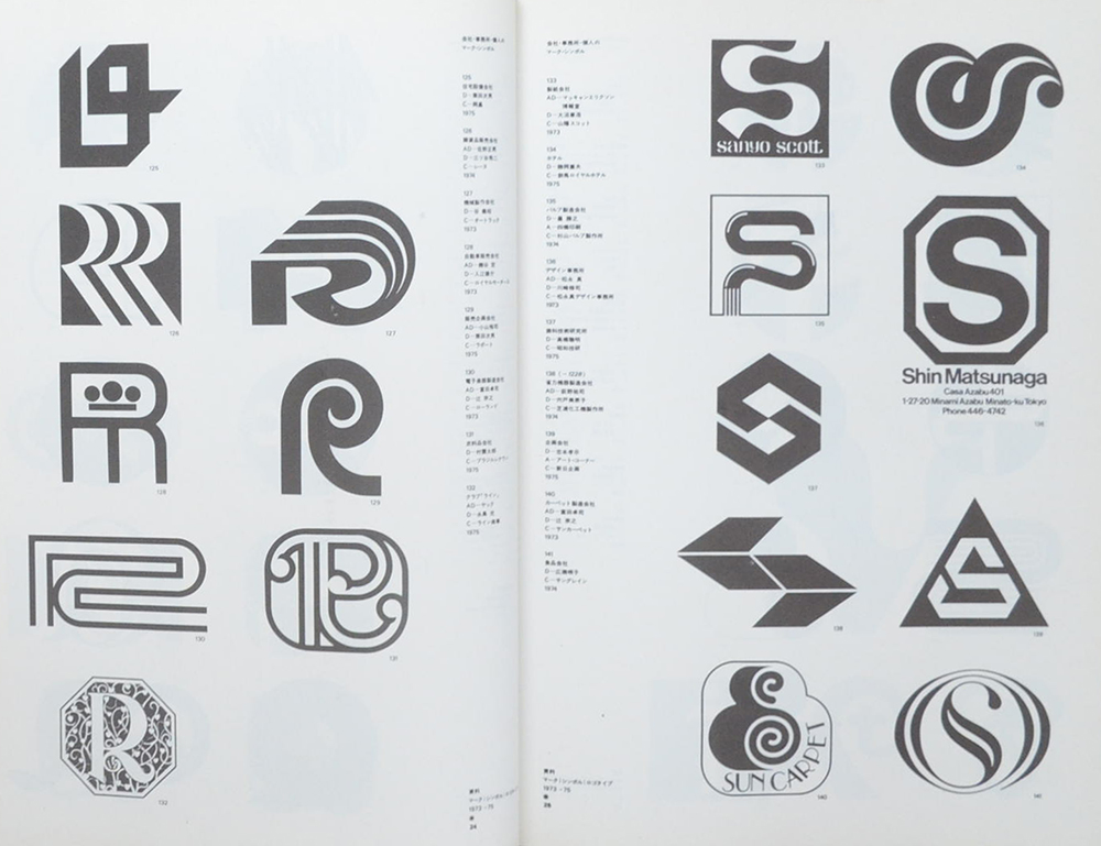 COLLECTION-TRADEMARKS-SYMBOLMARKS-LOGOTYPES 1973-75 JAPAN