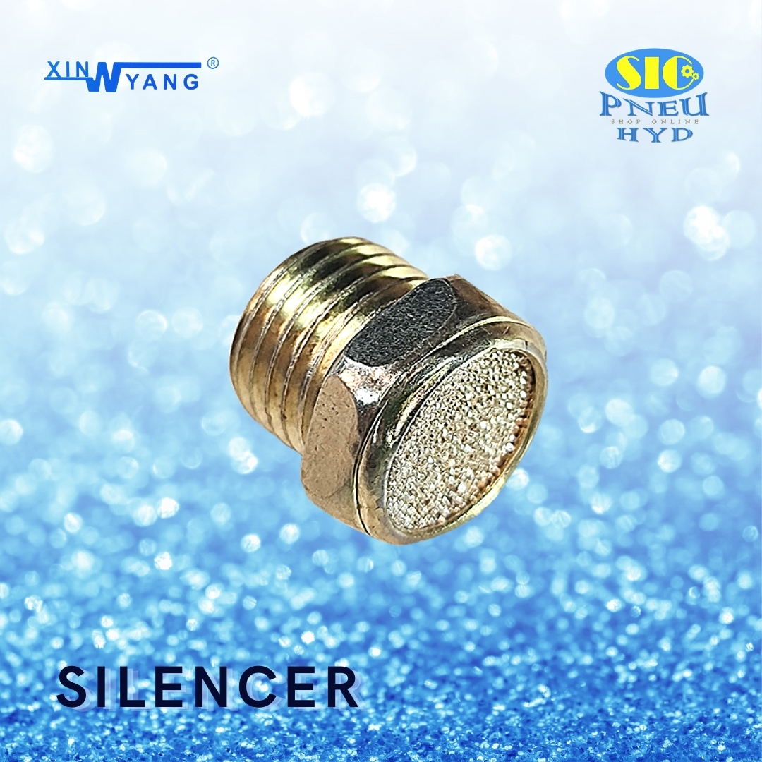 BSLM : BRASS SILENCER ตัวเก็บเสียงทองเหลือง เก็บเสียงตัวสั้น 1/8" - 3/4" PT