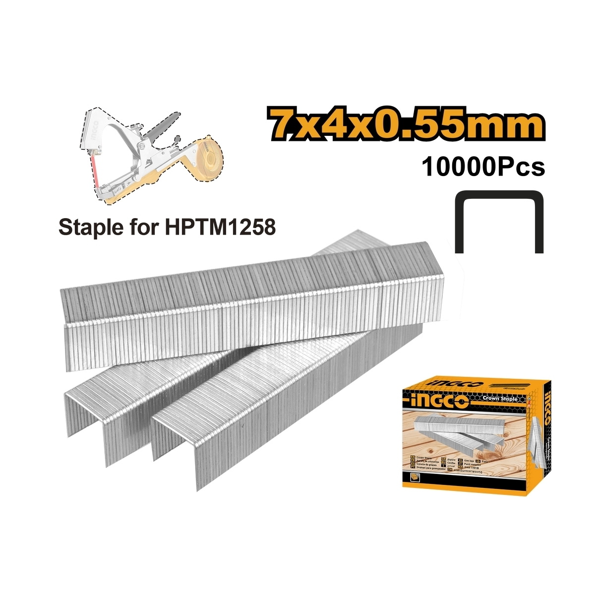 INGCO HPTM1258S ลูกแม็กซ์ สำหรับเครื่องรัดกิ่งไม้ (10,000 ลูก/กล่อง)