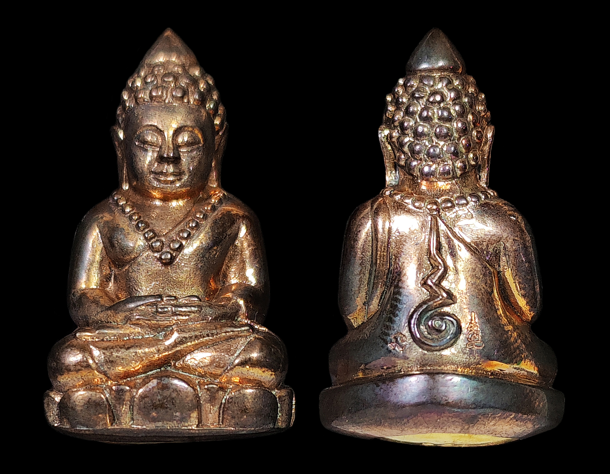 พระล้มลุกท่านเจ้ามา บรรจุอิทธิธาตุ วัดสามปลื้ม กทม. เนื้อนวโลหะ ก้นทองคำ ปี2544 ตอก3โค๊ต เลข571 พร้อมกล่องเดิมๆ สวยแชมป์