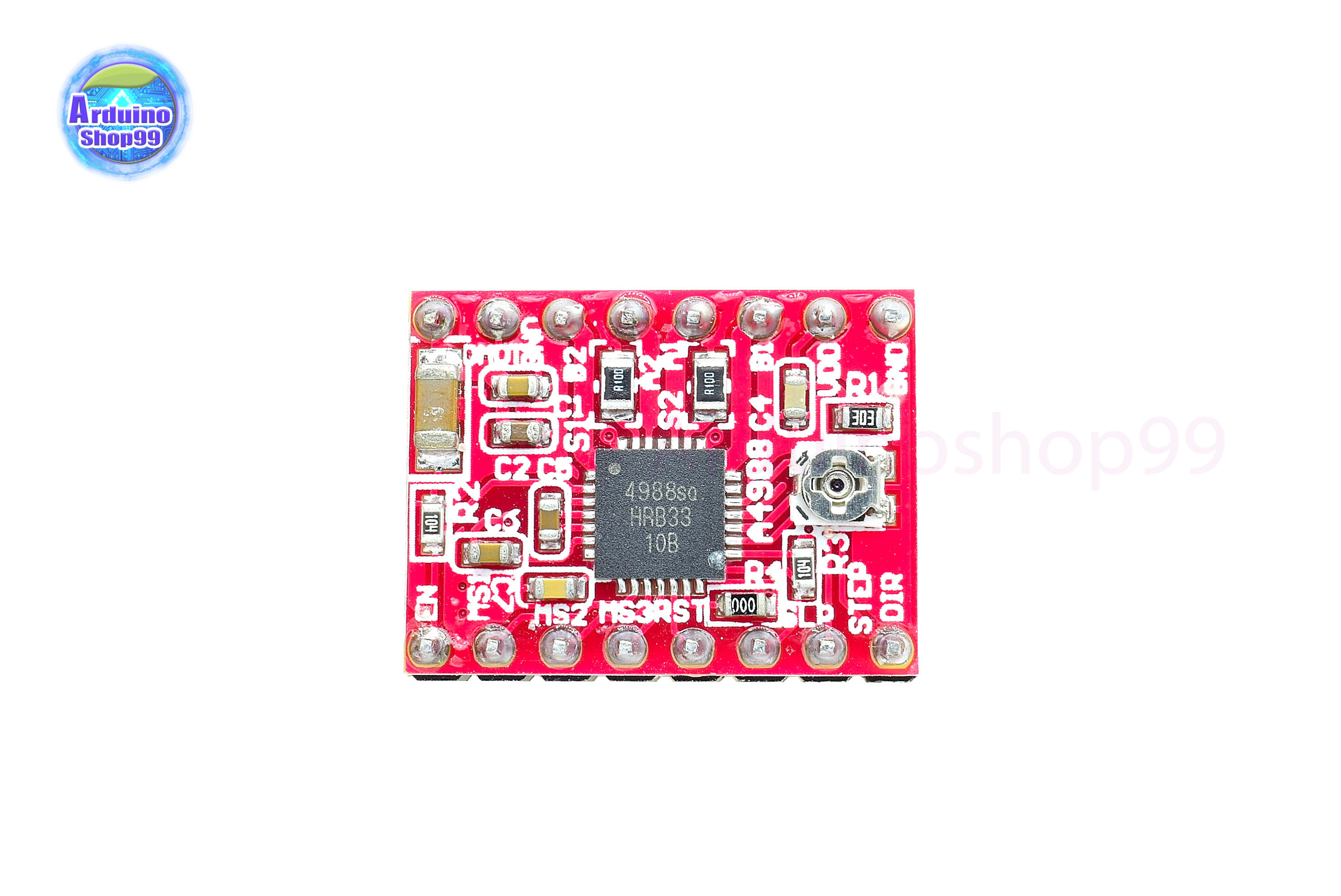 3D printer A4988 stepper motor driver Reprap send heat sink pin header has been welded red