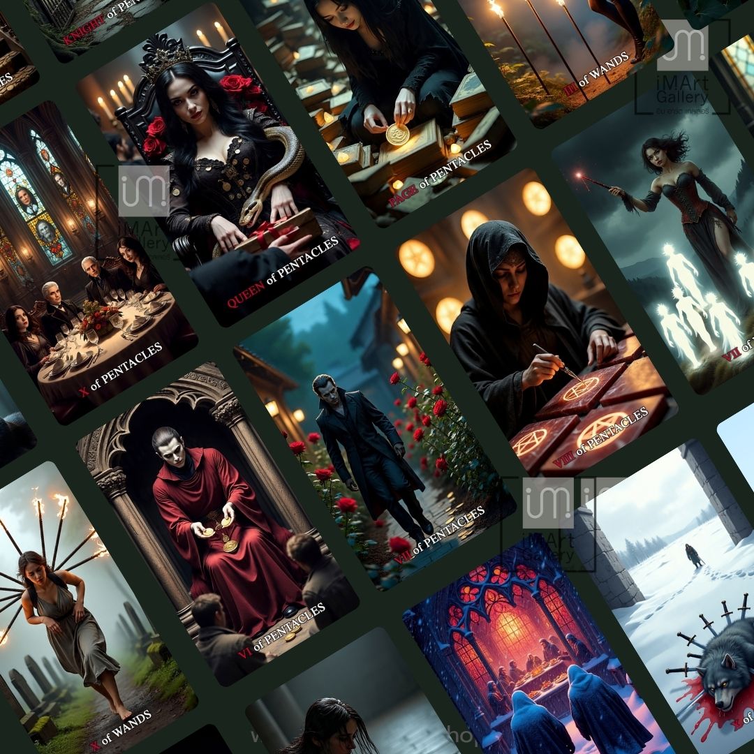 Crimson Veil Tarot ไพ่ทำนายความลับและเงามืดในใจมนุษย์ 78 ใบ