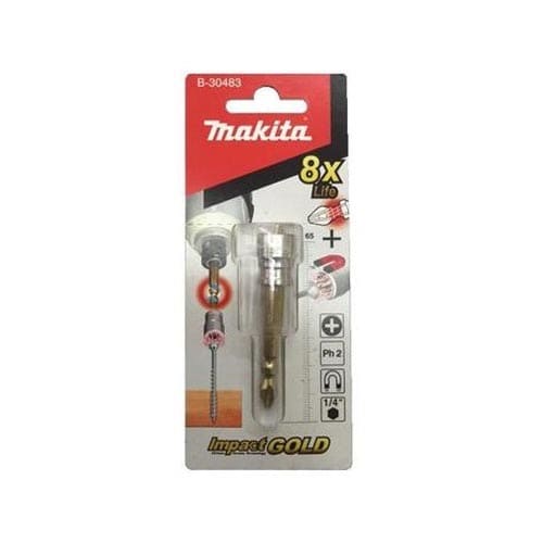 MAKITA B-30483 ดอกไขควงแฉก 2x65 พร้อมปลอกแม่เหล็ก