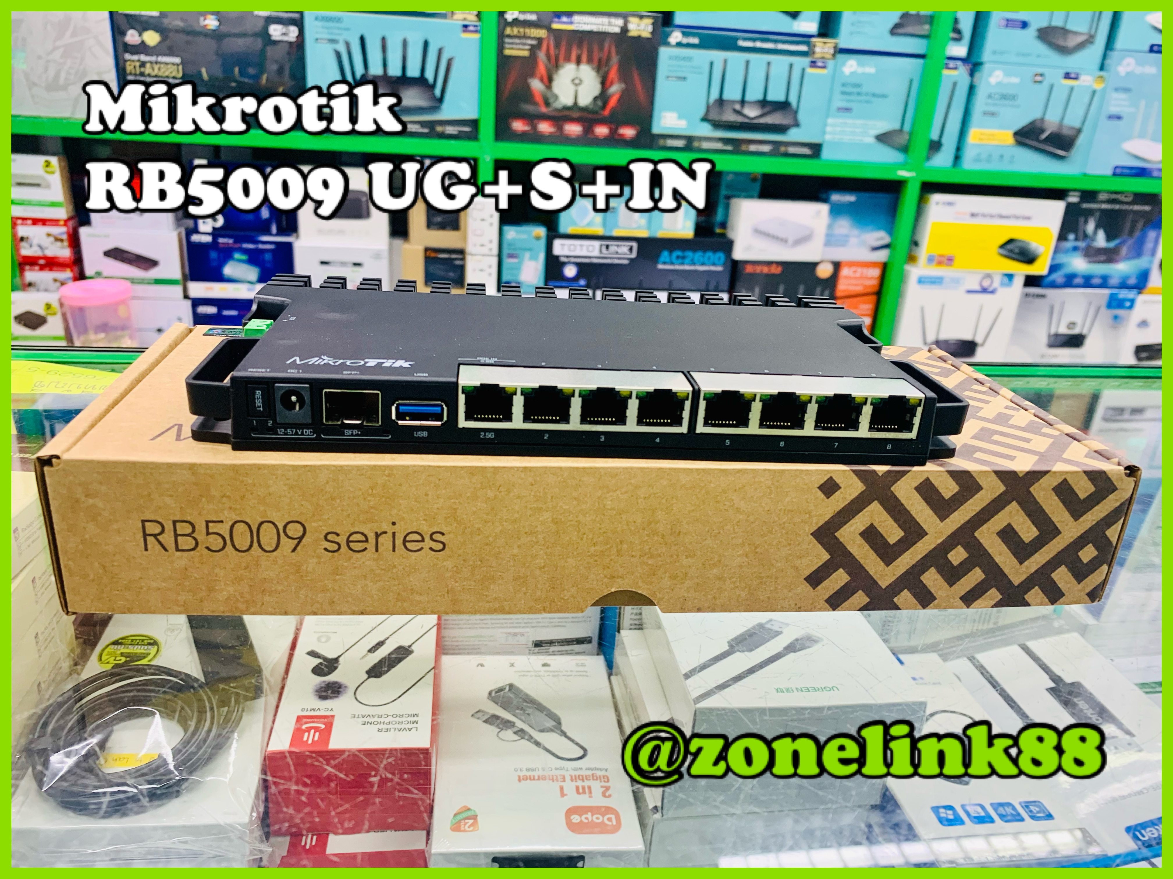 Mikrotik RB5009UG+S+IN CPU Quad-core ARMv8 1.4 GHz 7 Port Gigabit, 1 Port 2.5G (สินค้ารวมภาษีมูลค่าเพิ่ม)