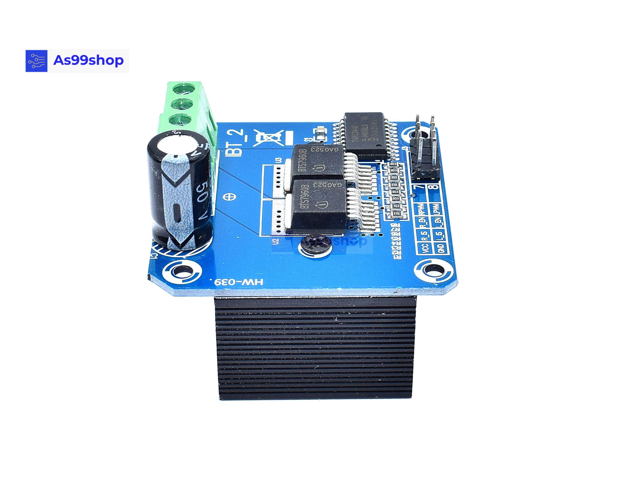 โมดูลขับเคลื่อนมอเตอร์กำลังสูง BTS7960 / IBT-2 กระแสสูง 43A