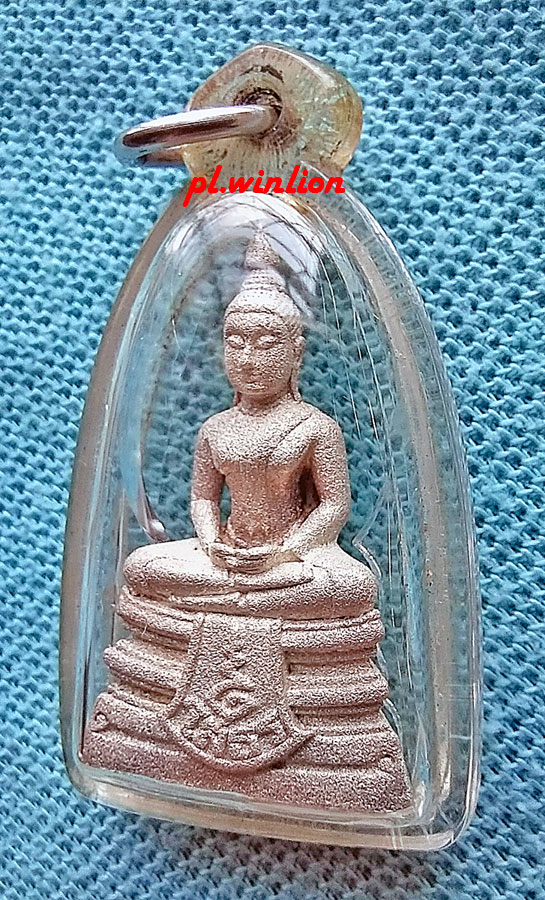 รูปหล่อหลวงพ่อโสธร รุ่น ๘๐ ปี กรมตำรวจ เนื้อเงินพ่นทราย ปี 2538