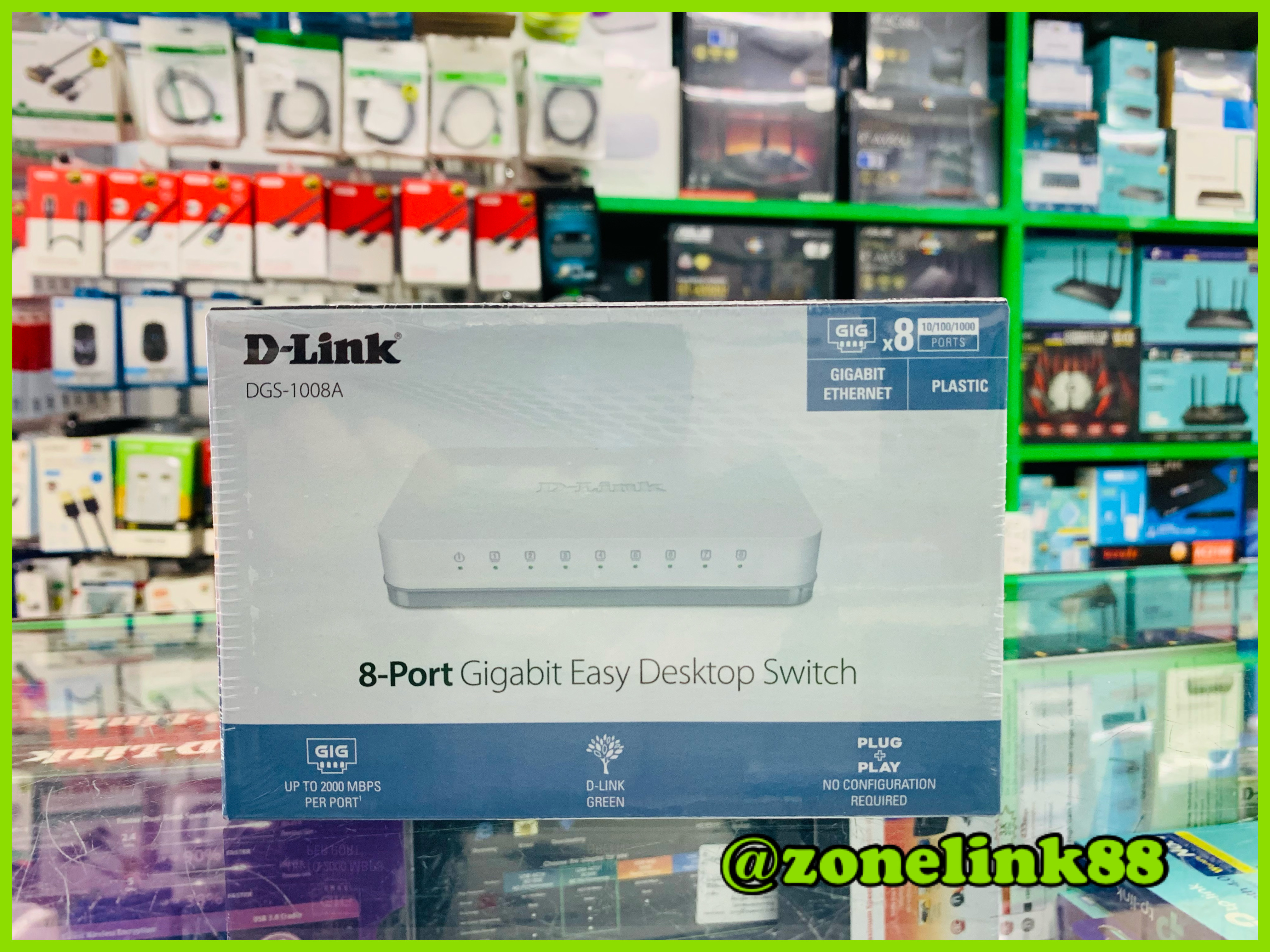 D-Link D-Link DGS-1008A 8-Port Gigabit Easy Desktop Switch DGS-1008A