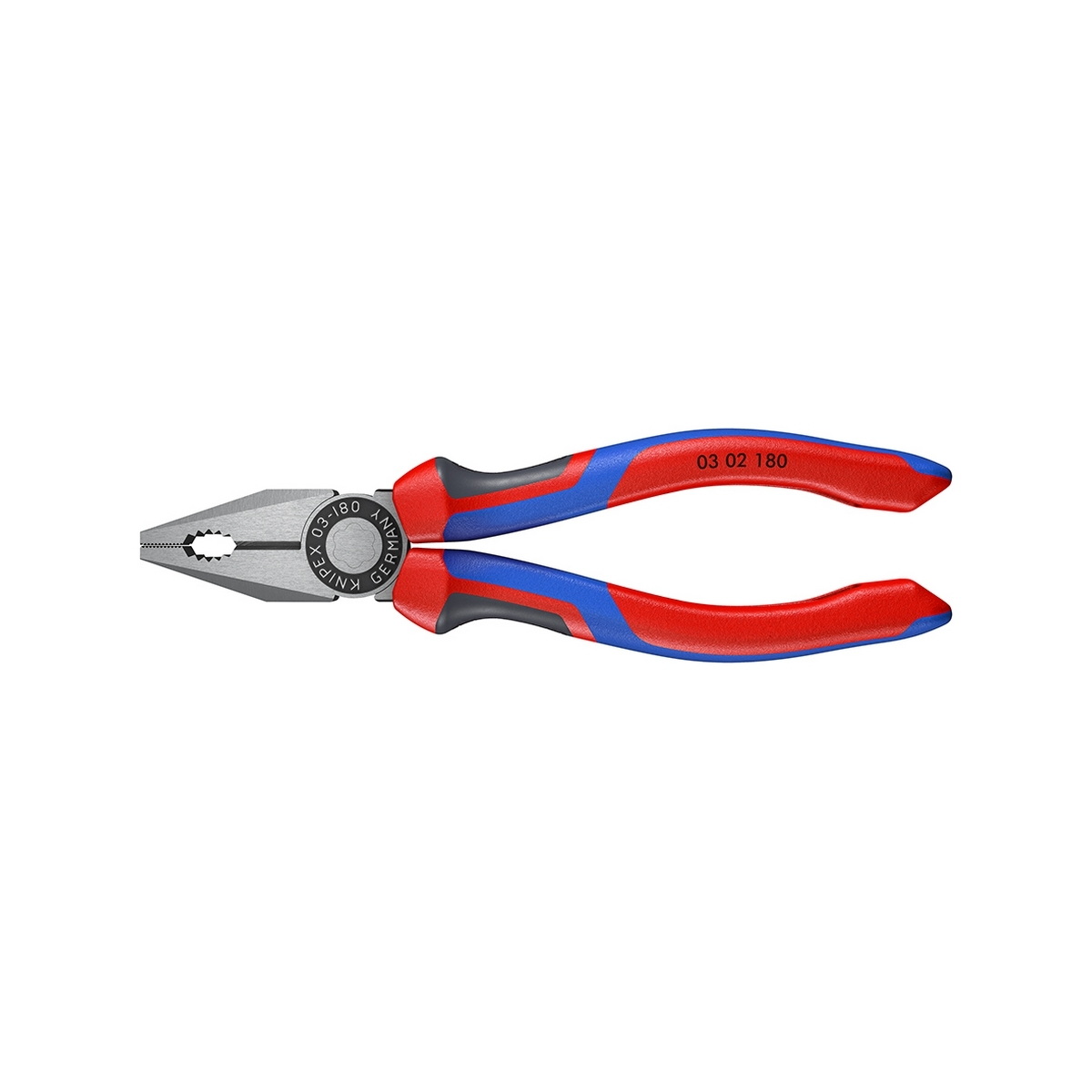 KNIPEX 03 02 180 คีมอเนกประสงค์ เคลือบดำ ด้ามพลาสติกหนา 180mm