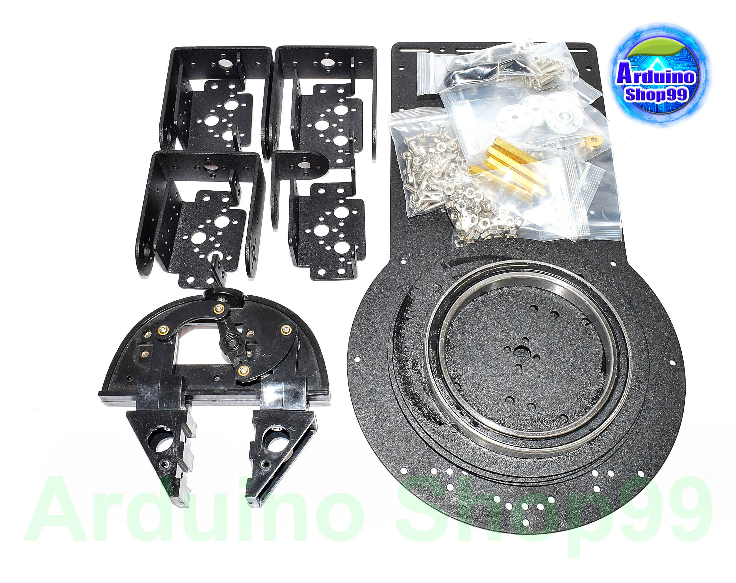 6DOF Robot Arm Kit + ( Gripper ปากคีบดำ )