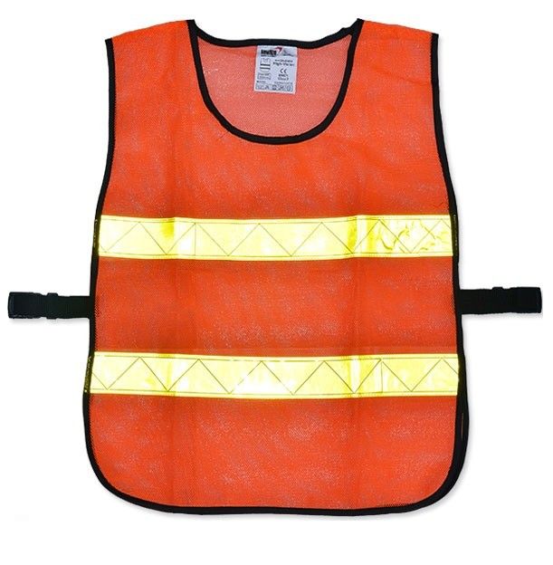 YAMADA รุ่น OR-6045U เสื้อจราจรตาข่าย สีส้มแถบสีเหลือง