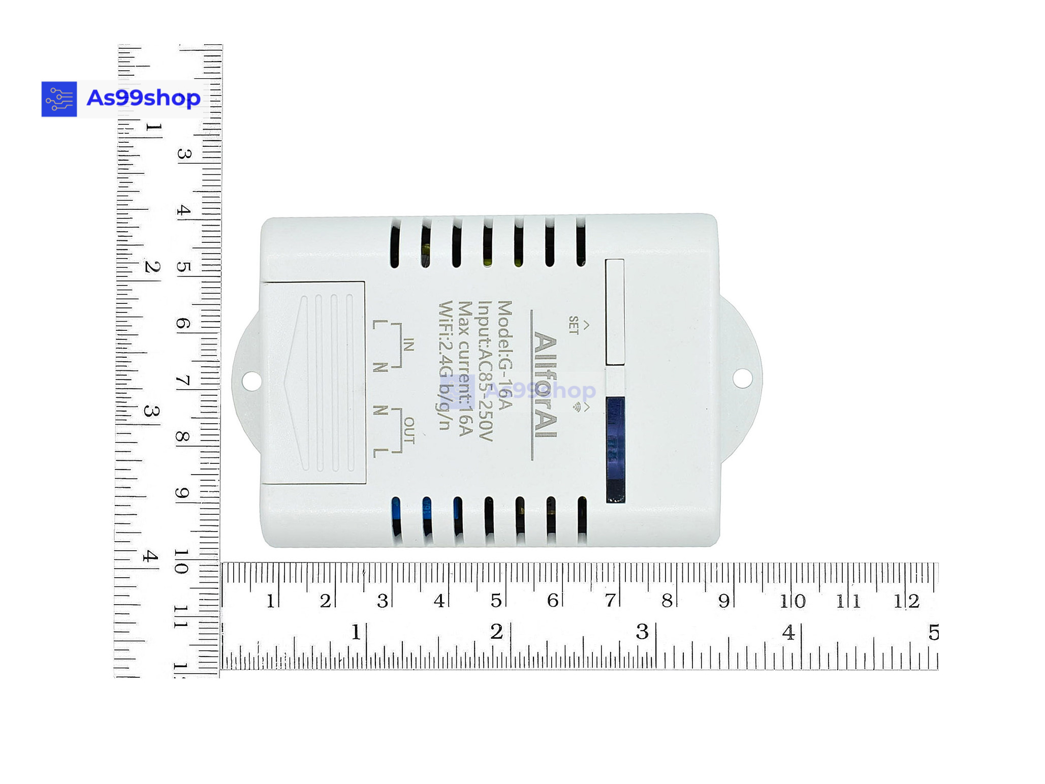 Single Channel AC 85V-250V 16A WiFi Switch for Smart Home