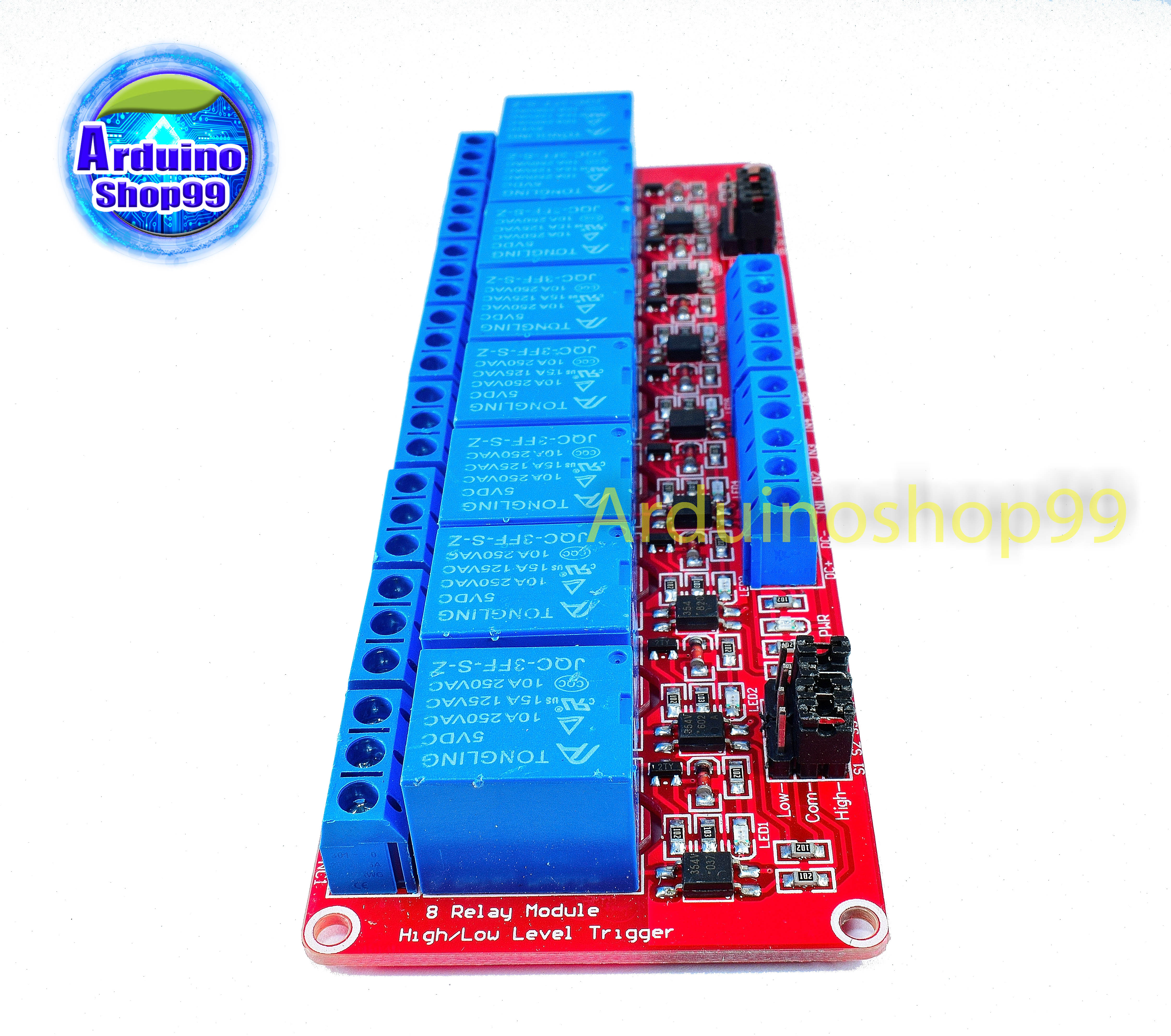 Relay 5v 8 Channel 10A 250V แบบ Active High/Low