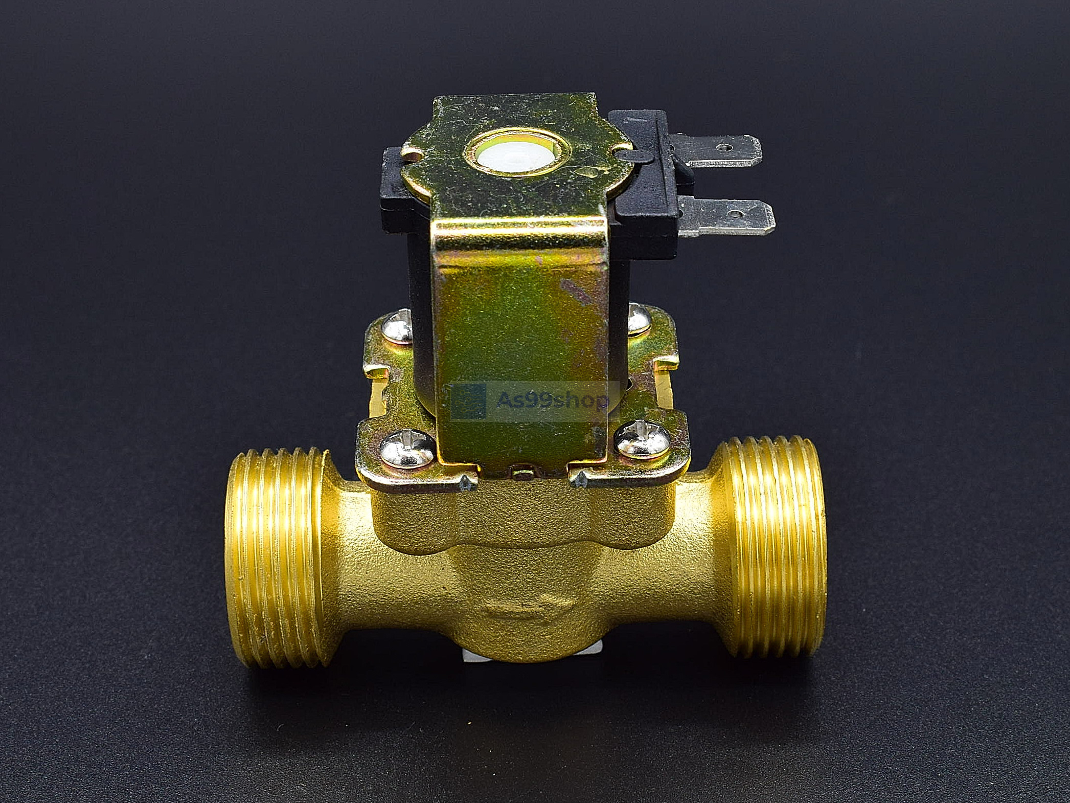 โซลินอยด์วาล์วทองเหลือง Solenoid Valve 24VDC 3/4 นิ้ว สำหรับเปิด-ปิด น้ำ