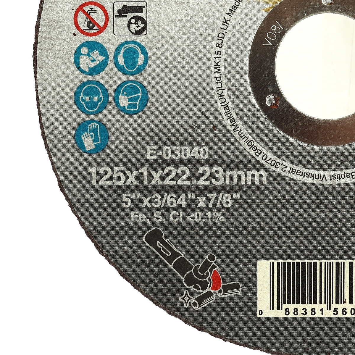 MAKITA E-03040 ใบตัดไฟเบอร์ 5"x1mm (เหล็ก/สแตนเลส)