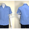 รหัส A1.4 : เสื้อช่างแขนสั้นผ้าคอมทวิวสามกระเป๋าสีฟ้าอ่อนล้วน