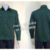 รหัส AB1.4 : เสื้อช่างแขนยาวผ้าคอมทวิวสีเขียวแก่ล้วน