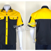 รหัส A27.1 : เสื้อช่างแขนสั้นผ้าคอมทวิวสีดำอก+แขนเหลือง (กุ้นขาว)
