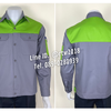 รหัส AB14.4 : เสื้อช่างแขนยาวผ้าคอมทวิวสีเทาอกเขียวอ่อน