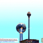 หอถังเหล็กเก็บน้ำทรงกลม ขนาด 12 ลบ.ม