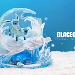 GENESIS Studio - Glaceon(Eevee use Ice Stone) on ice field with Piplup and Spheal โปเกมอน POKEMON(Pokémon) อีวุย กราเซีย