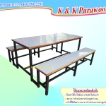 โต๊ะอาหารพร้อมม้านั่ง แบบโฟร์เมก้า