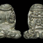 พระปิดตาอุตตะโมยันต์น่อง พระอาจารย์วัน วัดถ้ำอภัยดำรงธรรม จ.สกลนคร ปี2518 เนื้อตะกั่วตอกโค๊ต สร้าง2,600องค์ สภาพสวยสมบูรณ์