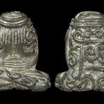 พระปิดตาอุตตะโมยันต์น่อง พระอาจารย์วัน วัดถ้ำอภัยดำรงธรรม จ.สกลนคร ปี2518 เนื้อตะกั่วตอกโค๊ต สร้าง2,600องค์ สภาพสวยสมบูรณ์