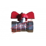 บอลวาล์วหูกระต่ายรูมาตรฐานชุบนิเกิ้ล LL 1/4