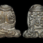 พระปิดตาอุตตโมยันต์น่อง พระอาจารย์วัน วัดถ้ำอภัยดำรงธรรม จ.สกลนคร ปี2518 เนื้อตะกั่วพรายเงิน ตอกโค๊ต สร้าง2,600องค์ สภาพสวยเดิมๆ