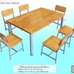 โต๊ะอเนกประสงค์อนุบาล 6 ที่นั่ง ไม้ยางพารา
