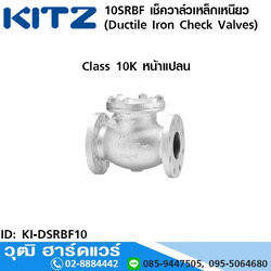 KITZ รุ่น 10SRBF เช็ควาล์วเหล็กเหนียว หน้าแปลน (Ductile Iron Check Valves) 1.1/2"-8"