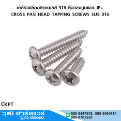 เกลียวปล่อยสแตนเลส 316 หัวกลมนูนแฉก JP+ มิล/หุน