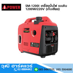 AIPOWER SM-1200I เครื่องปั่นไฟ เบนซิน 1200W/220V (เก็บเสียง)