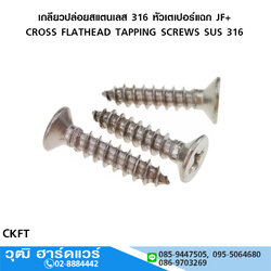 เกลียวปล่อยสแตนเลส 316 หัวเตเปอร์แฉก JF+ มิล/หุน