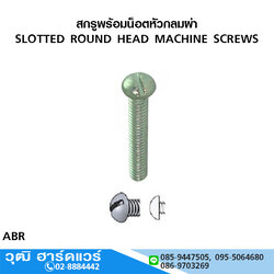 สกรูพร้อมน็อตหัวกลมผ่า