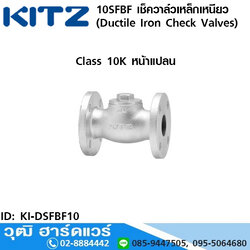 KITZ รุ่น 10SFBF เช็ควาล์วเหล็กเหนียว หน้าแปลน (Ductile Iron Check Valves) 1/2"-2"