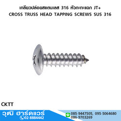 เกลียวปล่อยสแตนเลส 316 หัวกะทะแฉก JT+