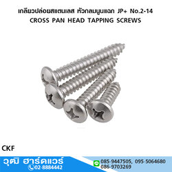 เกลียวปล่อยสแตนเลส หัวกลมนูนแฉก JP+ มิล/หุน