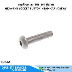 สกรูหัวจมกลม SUS 304 มิล/หุน