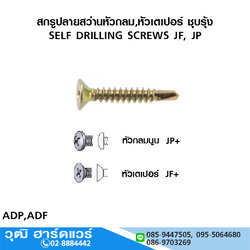 สกรูปลายสว่านหัวกลม,หัวเตเปอร์ ชุบรุ้ง