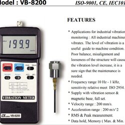 Vibration Meter เครื่องมือวัดการสั่นสะเทือน VB-8200