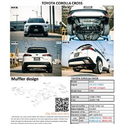 ท่อ HKS สำหรับรถรุ่นTOYOTA COROLLA CROSS 2020+